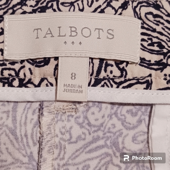 Talbots Perfect Crop Pants Paisley Floral - Picture 9 of 10